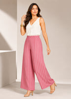 Pink Striped Rayon Palazzo Trousers – Stiner
