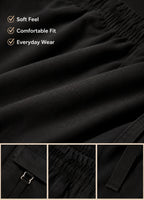 Stiner Women Black Wide Leg Cargo Pants | Multi Pocket Utility Cargo